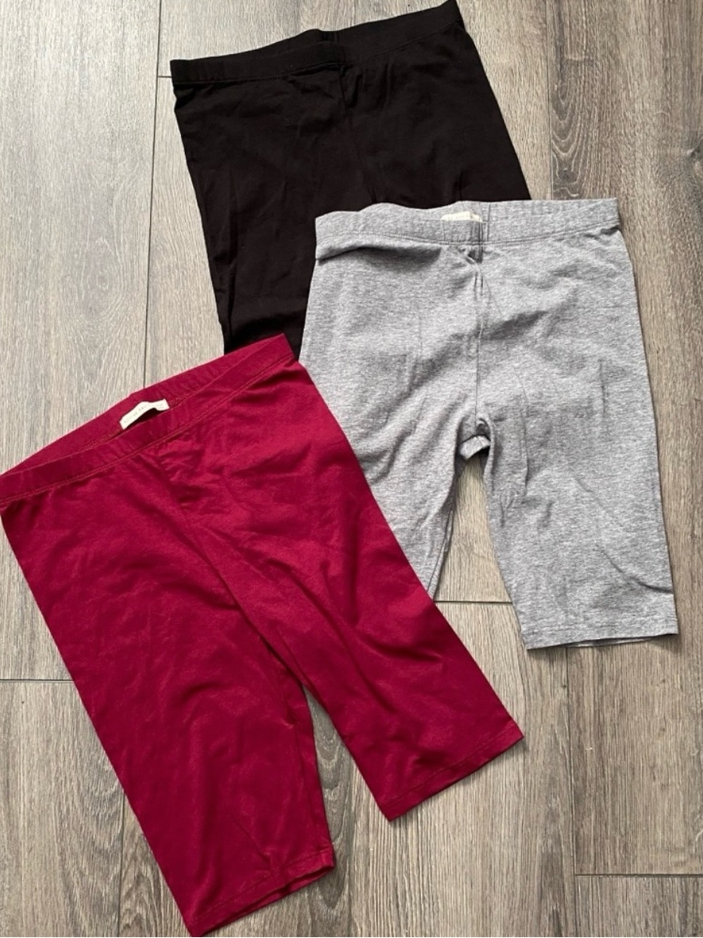 Biker shorts bundle Gray, Red, and Black Shorts Set